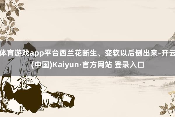 体育游戏app平台西兰花断生、变软以后倒出来-开云(中国)Kaiyun·官方网站 登录入口