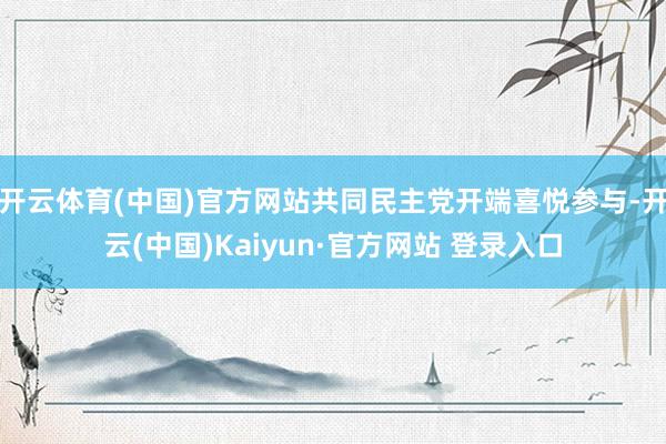 开云体育(中国)官方网站共同民主党开端喜悦参与-开云(中国)Kaiyun·官方网站 登录入口