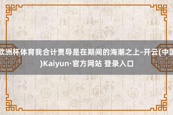 欧洲杯体育我合计贾导是在期间的海潮之上-开云(中国)Kaiyun·官方网站 登录入口