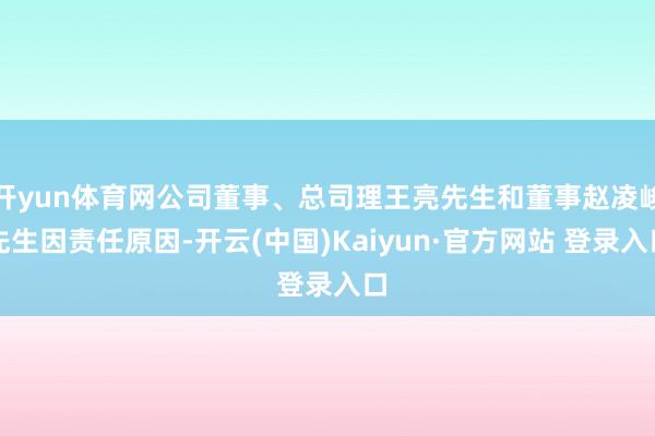 开yun体育网公司董事、总司理王亮先生和董事赵凌峻先生因责任原因-开云(中国)Kaiyun·官方网站 登录入口