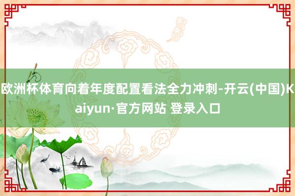 欧洲杯体育向着年度配置看法全力冲刺-开云(中国)Kaiyun·官方网站 登录入口