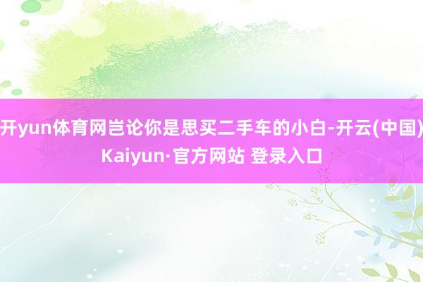 开yun体育网岂论你是思买二手车的小白-开云(中国)Kaiyun·官方网站 登录入口