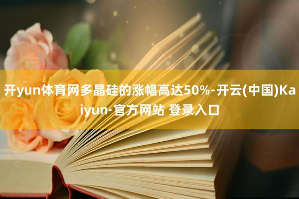 开yun体育网多晶硅的涨幅高达50%-开云(中国)Kaiyun·官方网站 登录入口