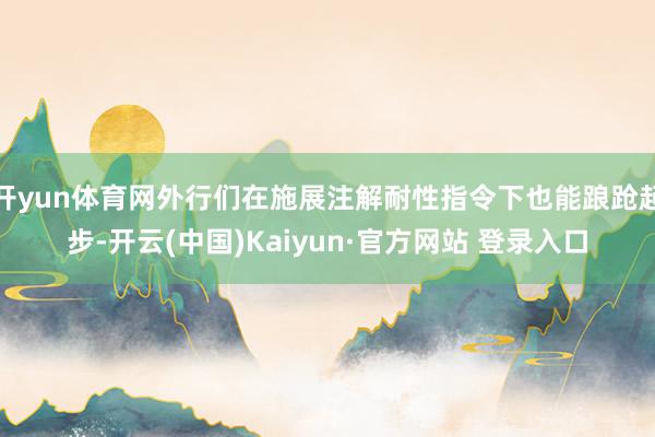 开yun体育网外行们在施展注解耐性指令下也能踉跄起步-开云(中国)Kaiyun·官方网站 登录入口