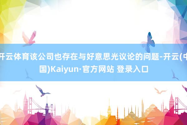 开云体育该公司也存在与好意思光议论的问题-开云(中国)Kaiyun·官方网站 登录入口