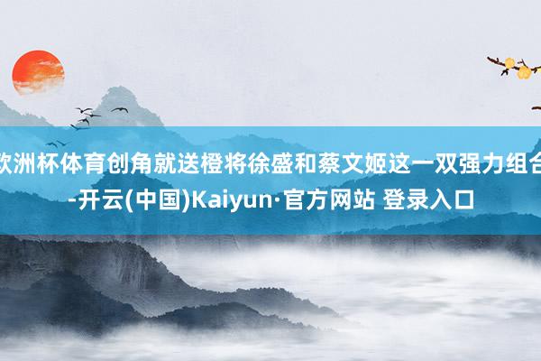 欧洲杯体育创角就送橙将徐盛和蔡文姬这一双强力组合-开云(中国)Kaiyun·官方网站 登录入口