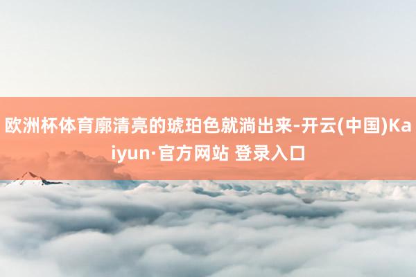 欧洲杯体育廓清亮的琥珀色就淌出来-开云(中国)Kaiyun·官方网站 登录入口