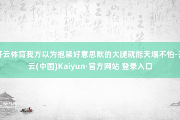 开云体育我方以为抱紧好意思欧的大腿就能天塌不怕-开云(中国)Kaiyun·官方网站 登录入口