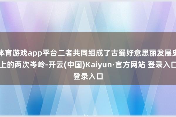 体育游戏app平台二者共同组成了古蜀好意思丽发展史上的两次岑岭-开云(中国)Kaiyun·官方网站 登录入口