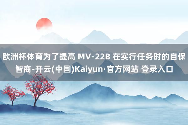欧洲杯体育为了提高 MV-22B 在实行任务时的自保智商-开云(中国)Kaiyun·官方网站 登录入口